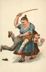 Woman Beating Her Husband